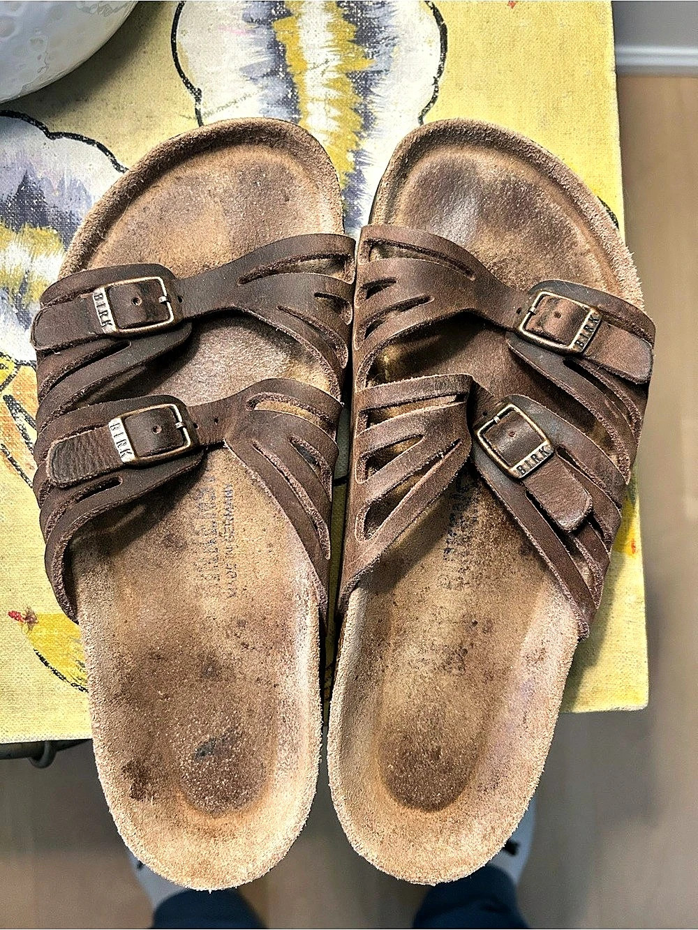 Birkenstock Grenada Birkinuc Brown Buckle Sandals